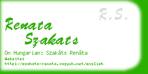 renata szakats business card